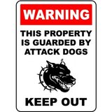 Property Guarded By Attack Dogs Sign